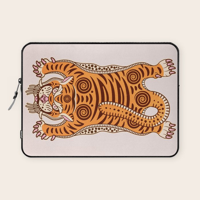 King Of The Jungle 03: Peach Tiger Edition Laptop Sleeve Gallery Image 1