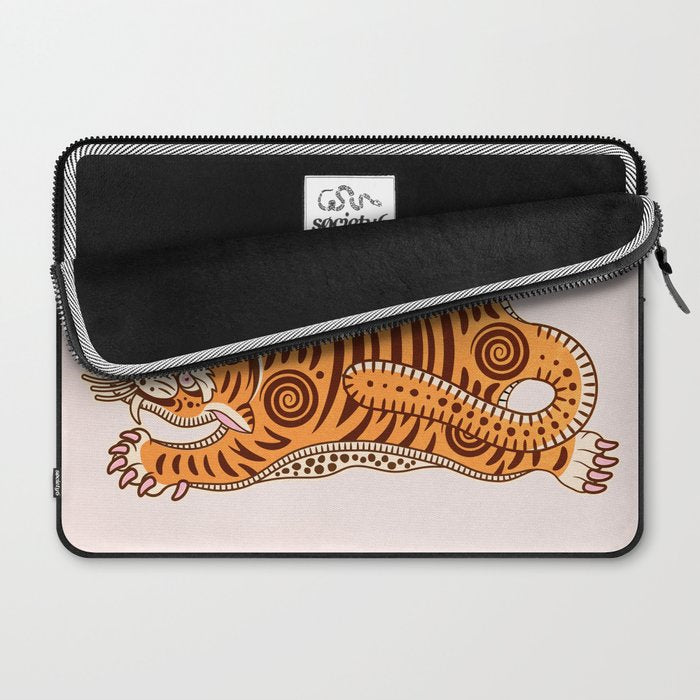King Of The Jungle 03: Peach Tiger Edition Laptop Sleeve Gallery Image 2