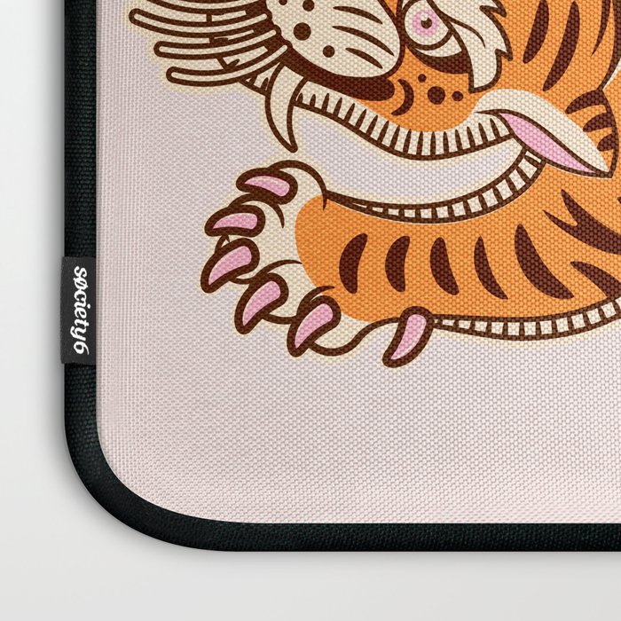 King Of The Jungle 03: Peach Tiger Edition Laptop Sleeve Gallery Image 3