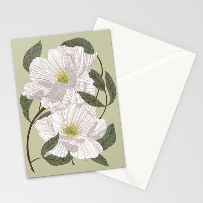 Peonies flowers II Stationery Card Gallery Image 2