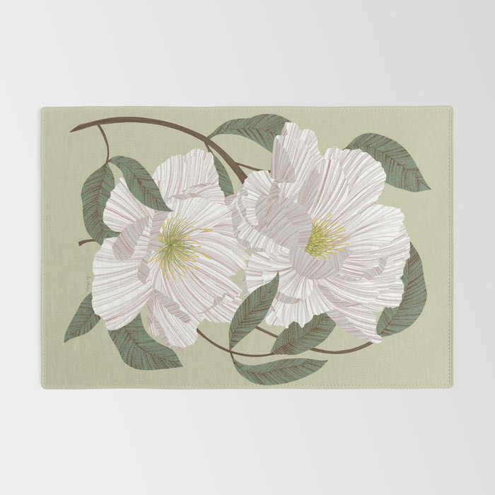 Peonies flowers II Rug Gallery Image 2