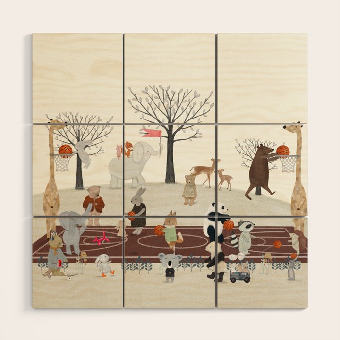 basketball time Wood Wall Art Gallery Image 1