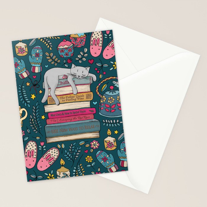 How to Hygge Like a Cat Stationery Card Gallery Image 2