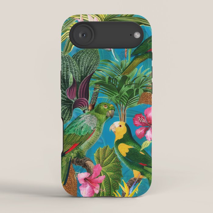 Vintage & Shabby Chic - Hot Exotic Tropical Birds Jungle iPhone Case Gallery Image 2