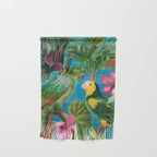 Vintage & Shabby Chic - Hot Exotic Tropical Birds Jungle Wall Hanging Gallery Image 1