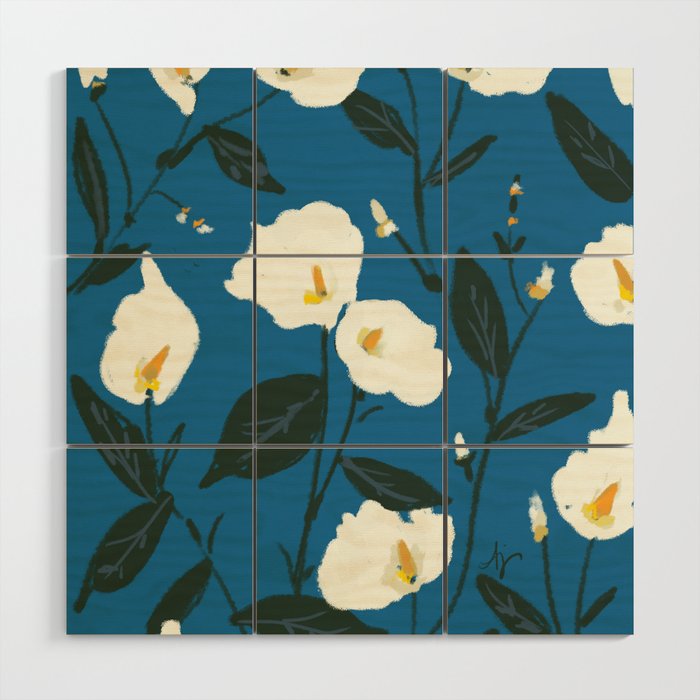 Peace Lilies Wood Wall Art Gallery Image 1
