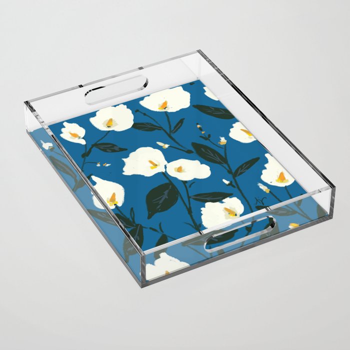 Peace Lilies Acrylic Tray Gallery Image 1