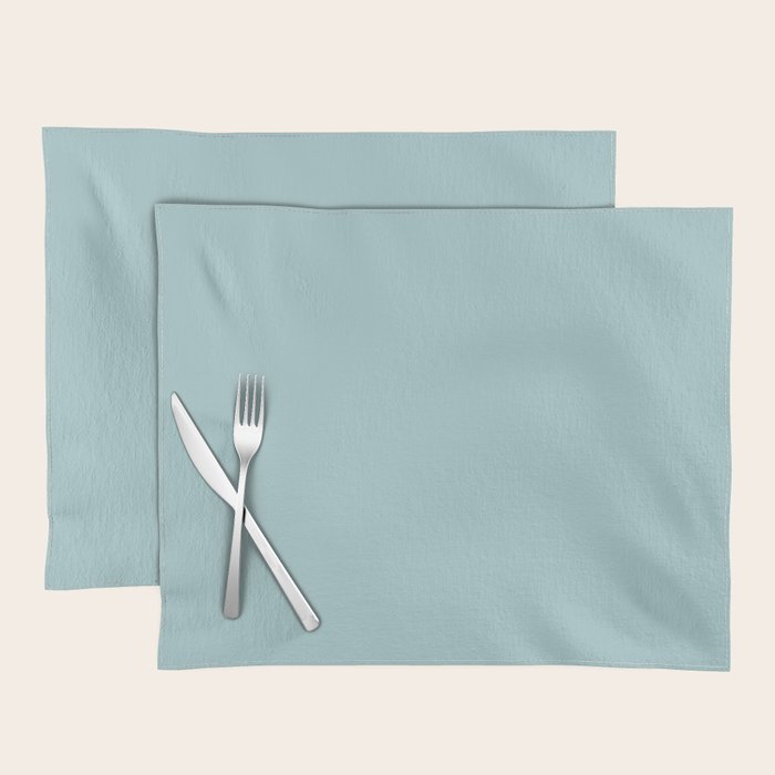 Agave Teal Solid Color Placemat Gallery Image 1