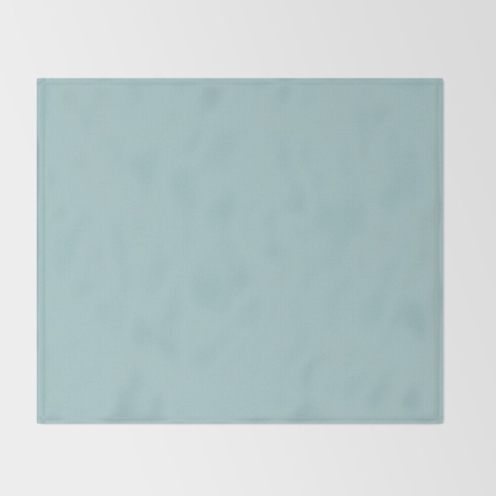 Agave Teal Solid Color Throw Blanket Gallery Image 2