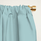 Agave Teal Solid Color Window Curtain Gallery Image 2