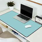 Agave Teal Solid Color Desk Mat Gallery Image 2