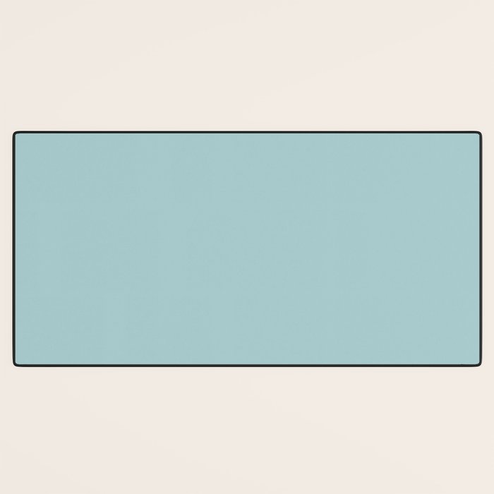 Agave Teal Solid Color Desk Mat Gallery Image 3