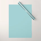 Agave Teal Solid Color Wrapping Paper Gallery Image 1