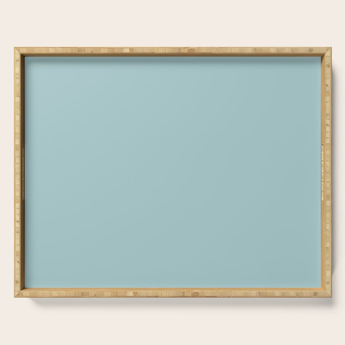 Agave Teal Solid Color Serving Tray Gallery Image 1