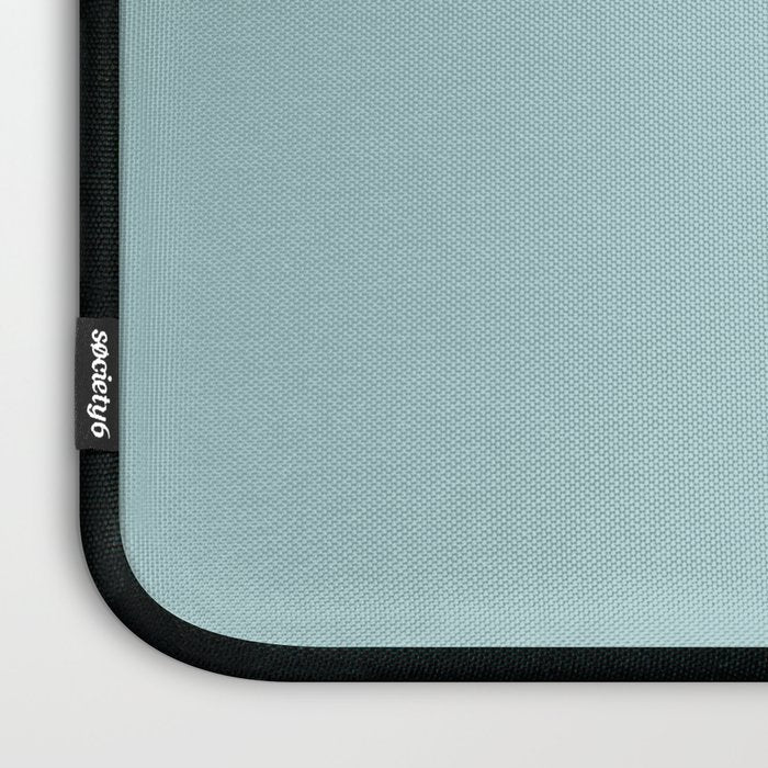 Agave Teal Solid Color Laptop Sleeve Gallery Image 3
