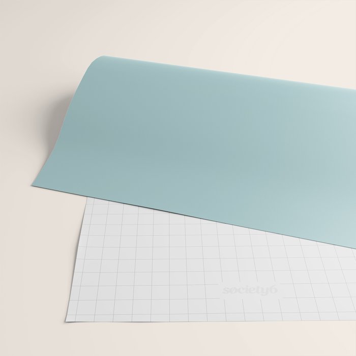 Agave Teal Solid Color Wrapping Paper Gallery Image 2