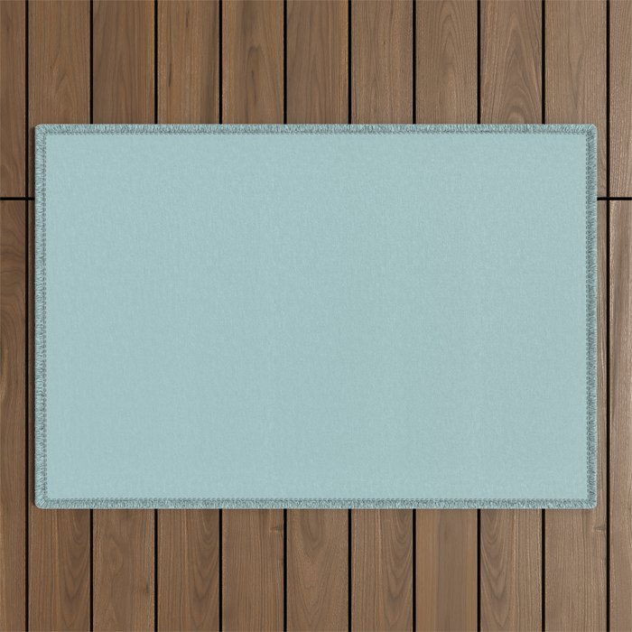 Agave Teal Solid Color Outdoor Rug Gallery Image 1