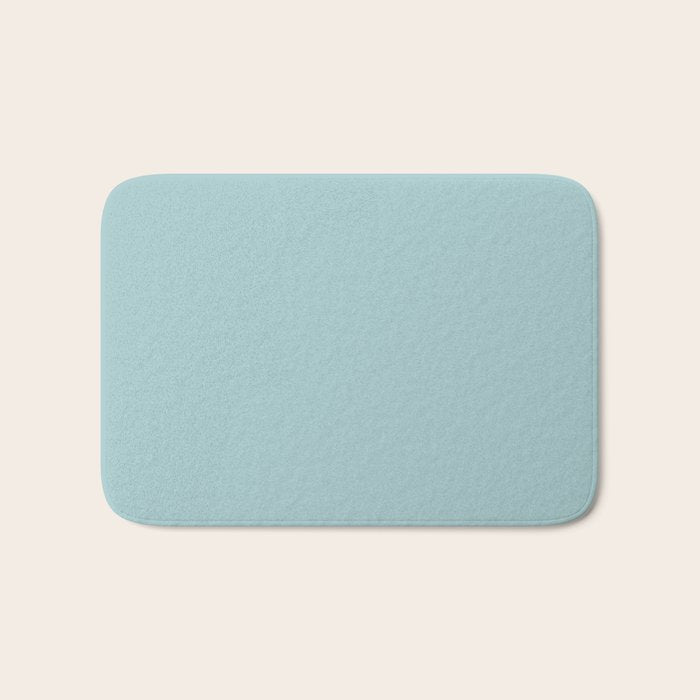 Agave Teal Solid Color Bath Mat Gallery Image 1