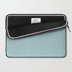 Agave Teal Solid Color Laptop Sleeve Gallery Image 2