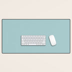 Agave Teal Solid Color Desk Mat Gallery Image 1