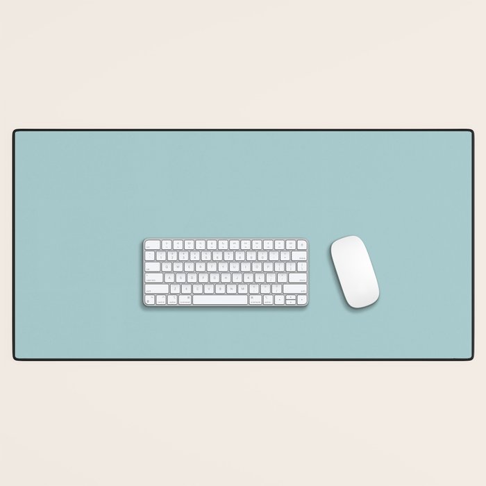 Agave Teal Solid Color Desk Mat Gallery Image 1