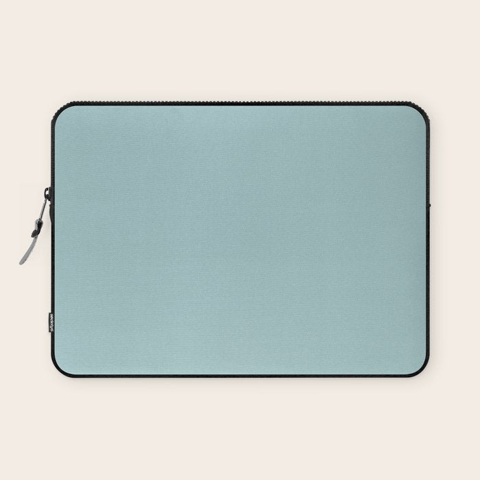 Agave Teal Solid Color Laptop Sleeve Gallery Image 1