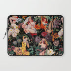 Floral and Pin-Up Girls III - Night Laptop Sleeve Gallery Image 1
