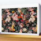 Floral and Pin-Up Girls III - Night Wall Mural Gallery Image 2