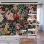 Floral and Pin-Up Girls III - Night Wall Mural Gallery Image 1