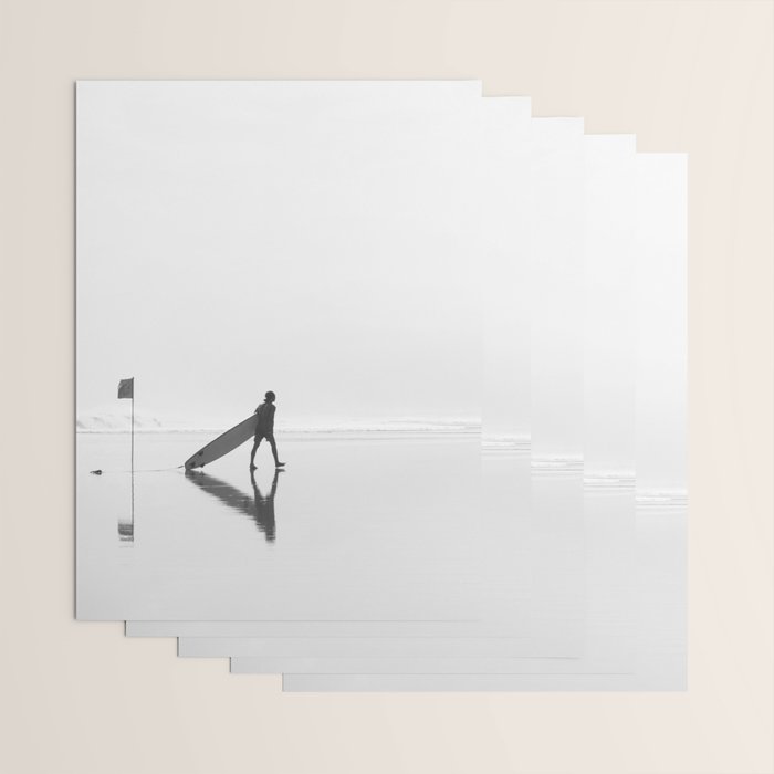 Modern Coastal Surfer Photography Wrapping Paper Gallery Image 3