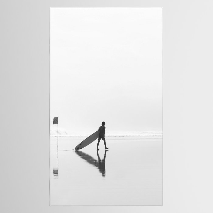Modern Coastal Surfer Photography Tablecloth Gallery Image 2