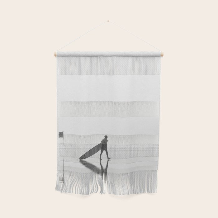Modern Coastal Surfer Photography Wall Hanging Gallery Image 1