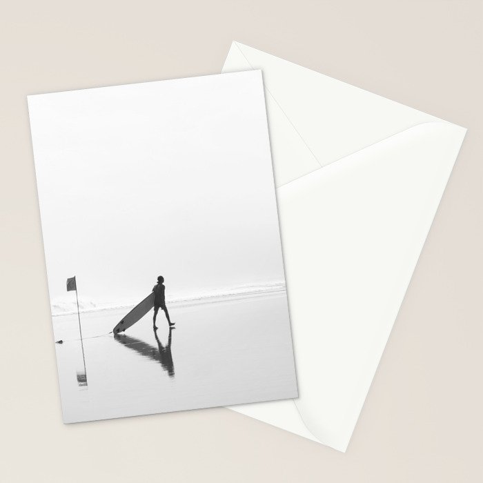 Modern Coastal Surfer Photography Stationery Card Gallery Image 2