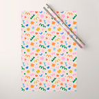 Fun colorful abstract organic shape art pattern Wrapping Paper Gallery Image 1