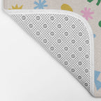 Fun colorful abstract organic shape art pattern Bath Mat Gallery Image 2