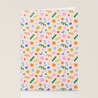 Fun colorful abstract organic shape art pattern Stationery Card Gallery Image 2