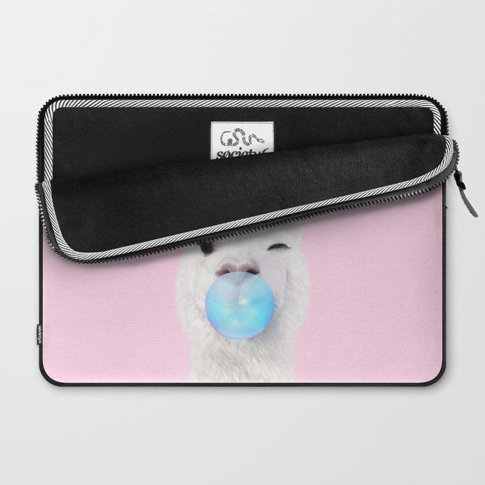 BUBBLEGUM LLAMA Laptop Sleeve Gallery Image 2