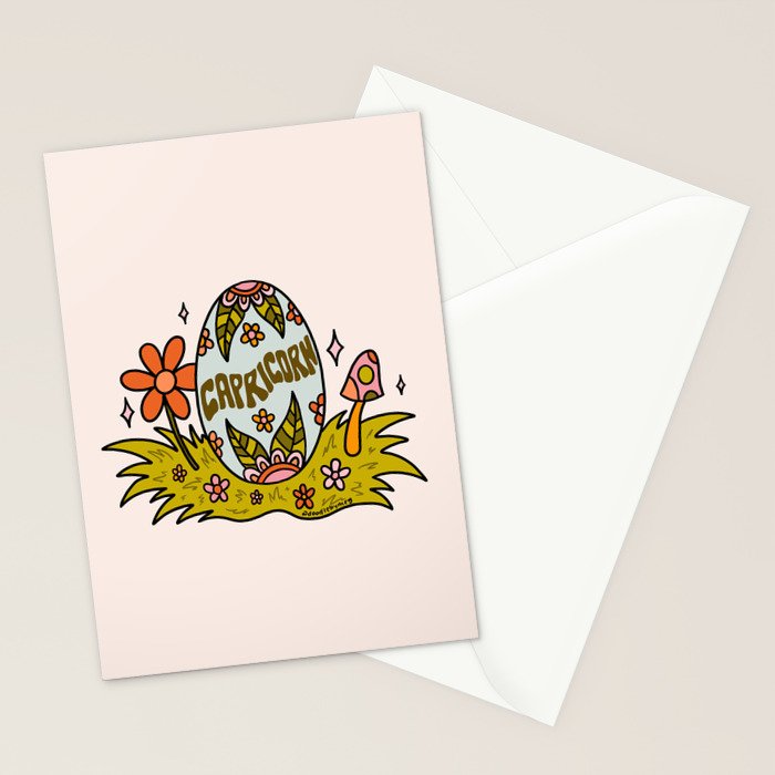 Capricorn Easter Egg Stationery Card Gallery Image 2