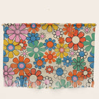 Groovy Retro Garden Flowers Colorful 60s 70s Floral Pattern Wall Hanging Gallery Image 1