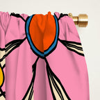 Groovy Retro Garden Flowers Colorful 60s 70s Floral Pattern Window Curtain Gallery Image 2