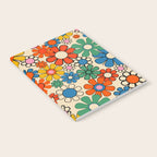 Groovy Retro Garden Flowers Colorful 60s 70s Floral Pattern Notebook Gallery Image 2