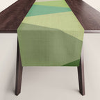 geometric mid century abstract nature green Table Runner Gallery Image 1