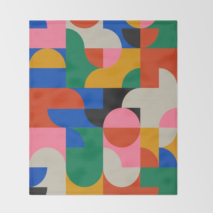 BAUHAUS PATTERN STUDY 01 Throw Blanket Gallery Image 2
