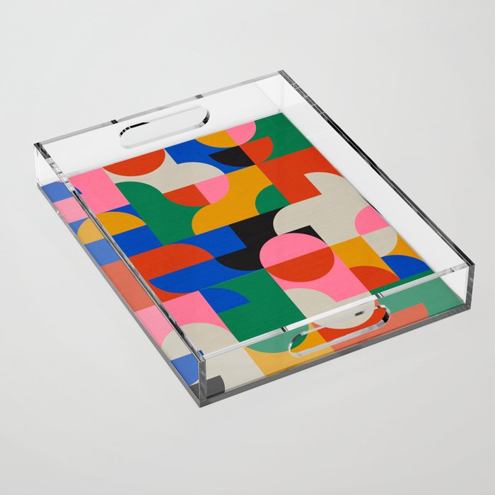 BAUHAUS PATTERN STUDY 01 Acrylic Tray Gallery Image 1
