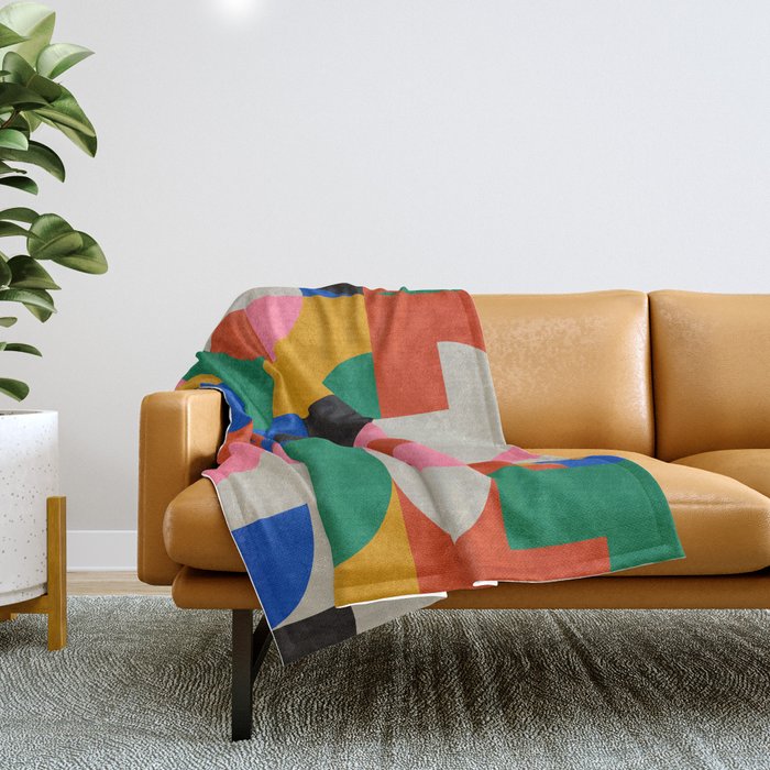 BAUHAUS PATTERN STUDY 01 Throw Blanket Gallery Image 1