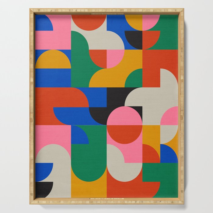 BAUHAUS PATTERN STUDY 01 Serving Tray Gallery Image 1
