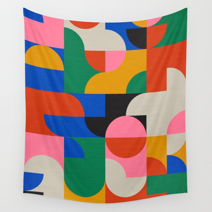 BAUHAUS PATTERN STUDY 01 Wall Tapestry Gallery Image 1