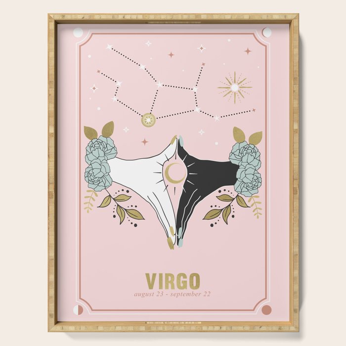 Virgo Zodiac Series Serving Tray Gallery Image 1