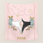 Virgo Zodiac Series Wall Tapestry Gallery Image 4