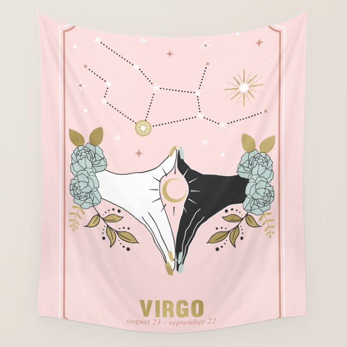 Virgo Zodiac Series Wall Tapestry Gallery Image 1